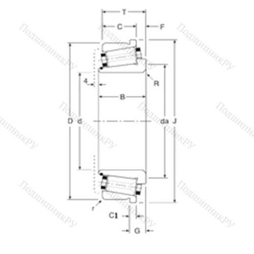 Подшипник роликовый радиально-упорный 126088X/126133XC