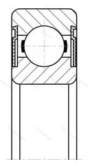 Подшипник  180309 (6309-2RS) размер 45x100x25