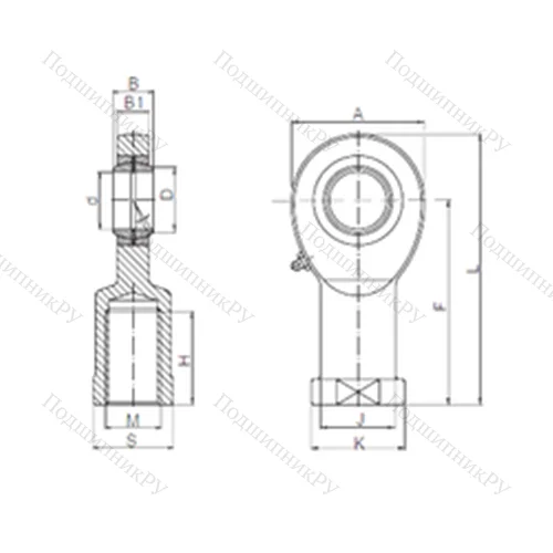 Подшипник скольжения сферический SI 25 от производителя  CX
