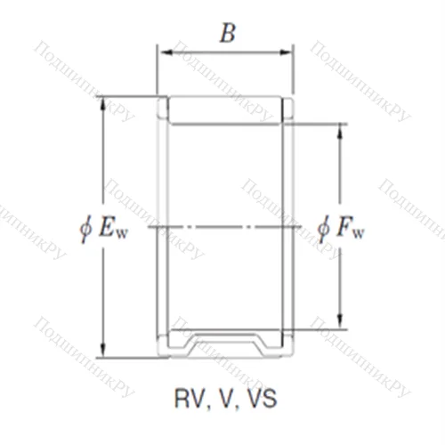 Подшипник игольчатый радиальный RV 202612-4