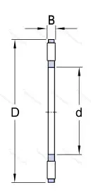 Модификация подшипника 999937 размер 185,5x209,5x7,5