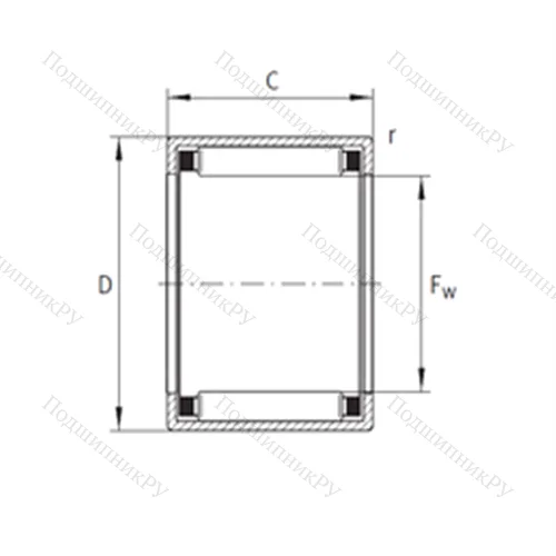 Подшипник игольчатый радиальный SCE 36TN