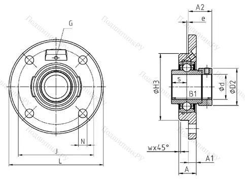 Подшипниковый узел  RME 65-214 XL в Череповце