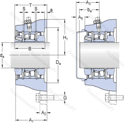 Фланцевые роликоподшипниковые узлы ( ConCentra, для метрических валов) FYNT 65 L