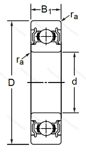 Дюймовый шариковый подшипник RLS 4 2RS (LJ 1/2-2RS) в Череповце