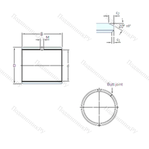 Подшипник скольжения PCM 125130100 E