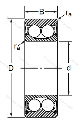 Радиально-упорный шариковый подшипник 3056306 2RS (3306 A 2RSTN) в Череповце