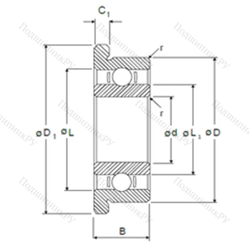 Подшипник шариковый радиальный RF-515 от производителя  NMB