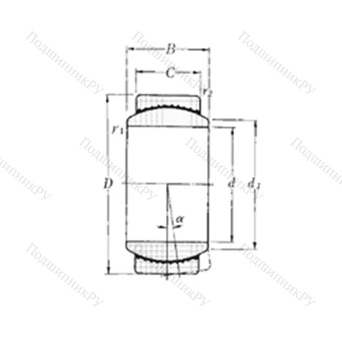 Подшипник скольжения сферический SAR 2-22 от производителя  NTN Подшипник скольжения сферический SAR 2-22 от производителя  NTN