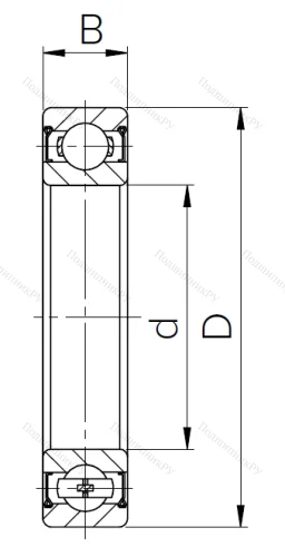 Шариковый однорядный подшипник 1000803 ZZ (61803 ZZ) в Череповце