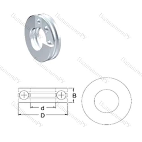 Подшипник шариковый упорный S 51111 от производителя  ZEN