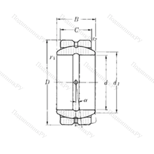 Подшипник скольжения сферический SA 2-52B от производителя  NTN Подшипник скольжения сферический SA 2-52B от производителя  NTN