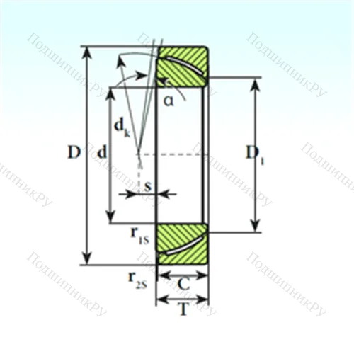 Подшипник скольжения сферический GAC 160 CP