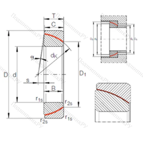 Подшипник скольжения сферический GE 60 SW