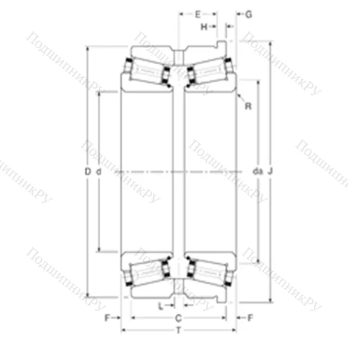 Подшипник роликовый радиально-упорный 133075/133133XH