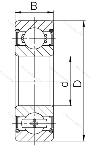Шариковый однорядный подшипник 80106 (6006 ZZ) в Череповце