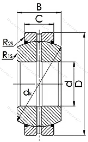 Шарнирный подшипник GE 35 ES 2RS в Череповце