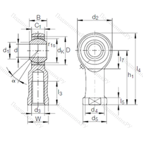 Подшипник скольжения сферический GIKL 22 PB
