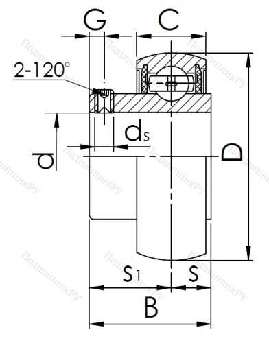 Корпусный подшипник SB 209 в Череповце