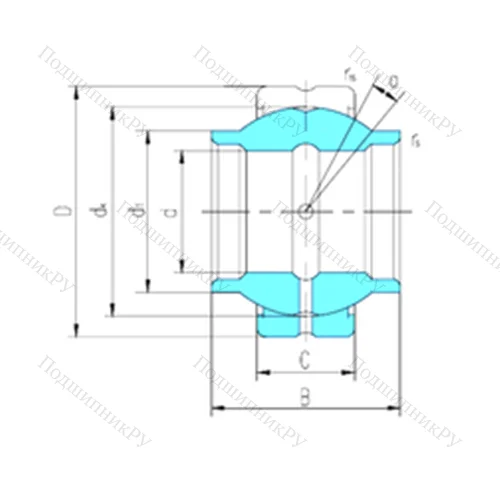 Подшипник скольжения сферический GEWZ 57ES-2RS от производителя  LS Подшипник скольжения сферический GEWZ 57ES-2RS от производителя  LS