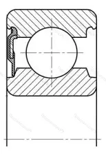 Подшипник  160109 (6009-RS) размер 45x75x16