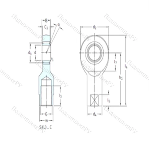 Подшипник скольжения сферический SIL 6C