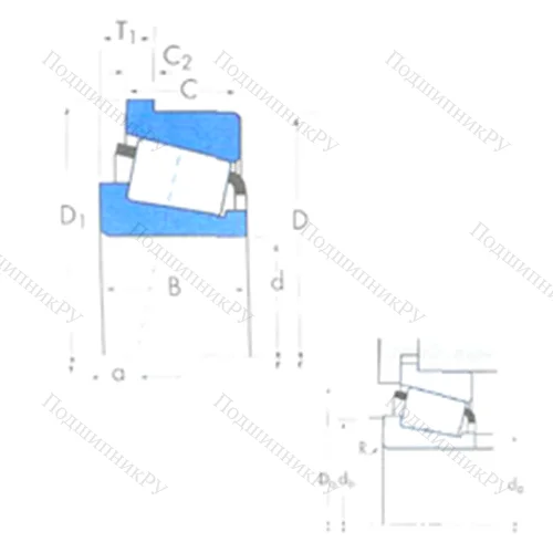 Подшипник роликовый радиально-упорный JP 14049/JP 14010B от производителя  TIMKEN