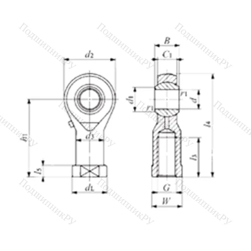 Подшипник скольжения сферический PHSA 20 от производителя  IKO