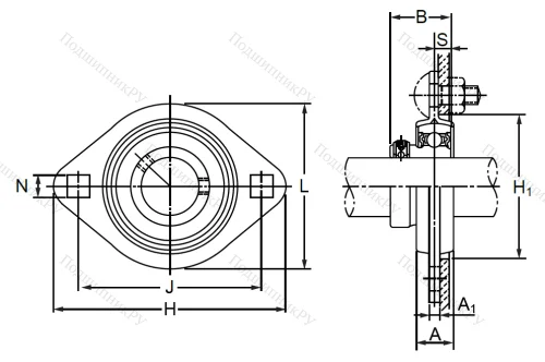 Подшипниковый корпус  PFL 207 в Череповце