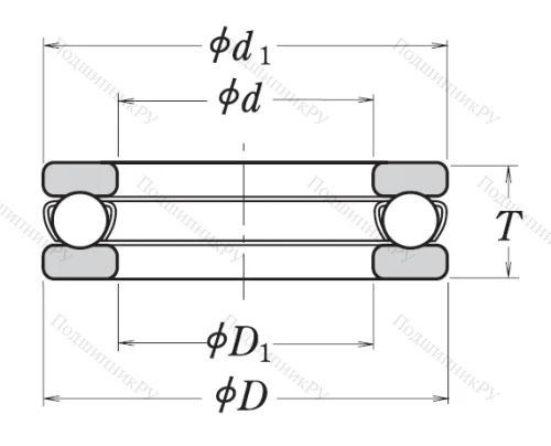 Упорный шариковый подшипник 51118 от производителя  NSK