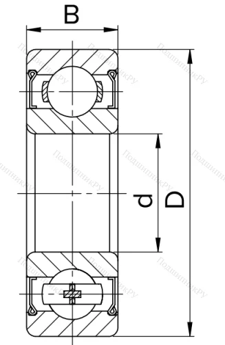 Шариковый однорядный подшипник 80205 (6205 ZZ) в Череповце