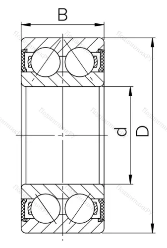 Радиально-упорный шариковый подшипник 3056207 2RS (3207 2RS) в Череповце