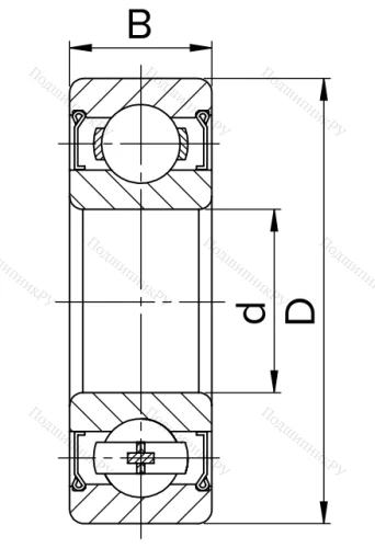 Шариковый однорядный подшипник 6-80105 С17 в Череповце