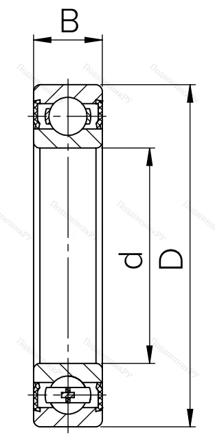 Шариковый однорядный подшипник 180609 T (62309 2RST) в Череповце