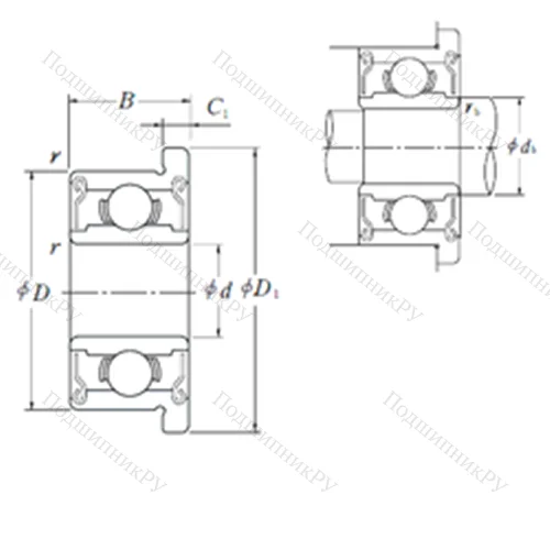 Подшипник шариковый радиальный F 604ZZ от производителя  NSK