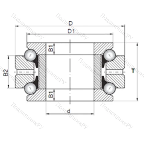 Подшипник шариковый упорно-радиальный 234411 MSP от производителя  CX