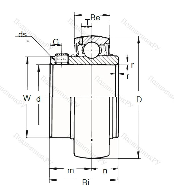 Корпусный подшипник UC 205-16 (ASAHI) в Череповце