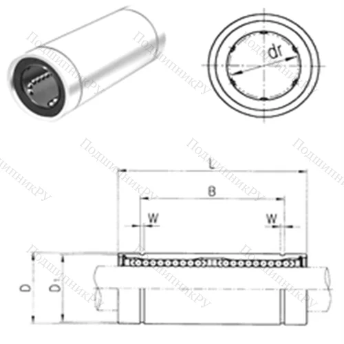 Подшипник шариковый линейный LME 60LUU