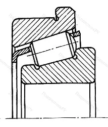 Модификация подшипника 67814Л размер 70x120/127x29,79 от производителя  ГПЗ-15