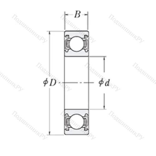 Подшипник шариковый радиальный KLNJ 1/4-2Z