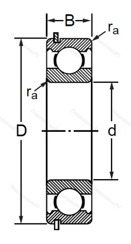 Шариковый однорядный подшипник 50110 (6010 NR) в Череповце
