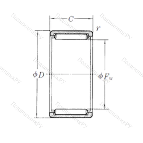 Подшипник игольчатый радиальный RLM 506230