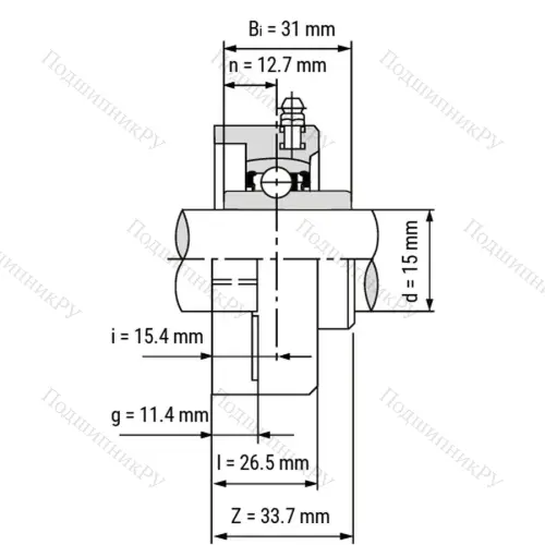 Подшипниковый узел SS-UCFLPL 202-B - Вал: 15 мм от производителя  LPZ