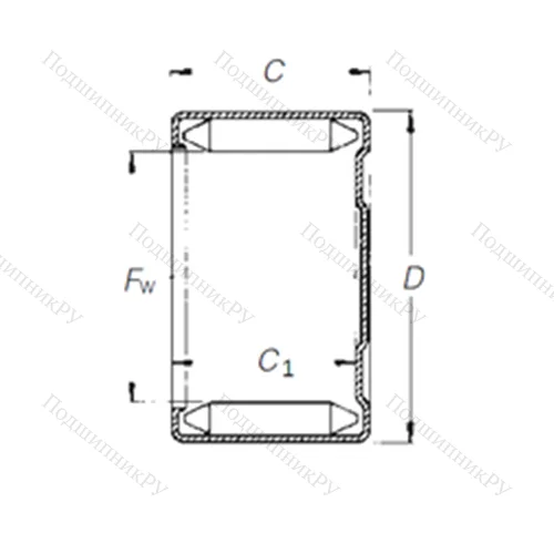 Подшипник игольчатый радиальный DLF 40 20 от производителя  TIMKEN Подшипник игольчатый радиальный DLF 40 20 от производителя  TIMKEN