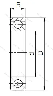 Шариковый однорядный подшипник 1000800 (61800 T) в Череповце