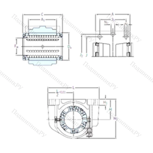 Подшипник шариковый линейный LUCE 25