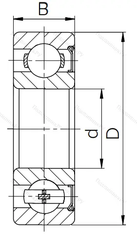 Шариковый однорядный подшипник 60312 (6312 Z) в Череповце