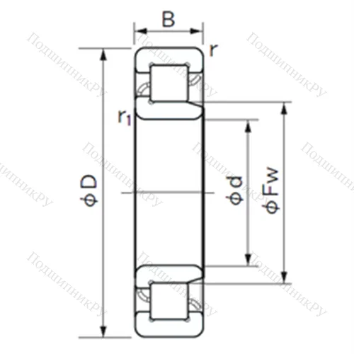 Подшипник роликовый радиальный NJ 234