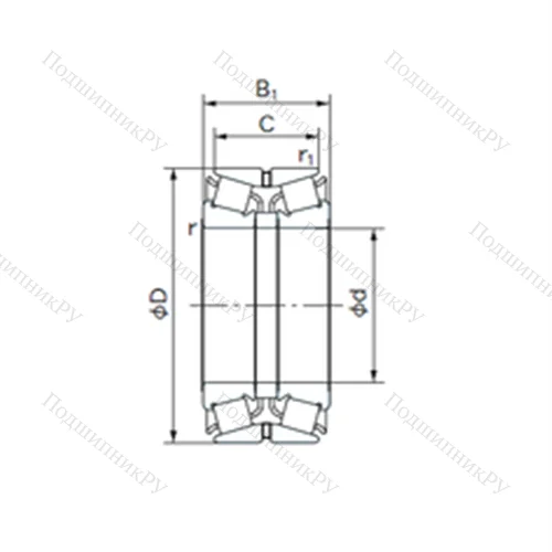 Подшипник роликовый радиально-упорный 300KBE 031