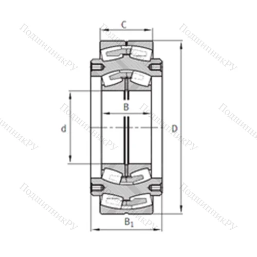 Подшипник роликовый радиальный самоцентрирующийся Z-522933.04.DRGL